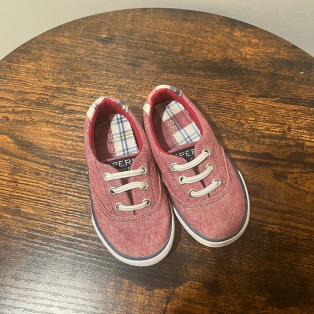 Sperry Kids Red Canvas Shoes